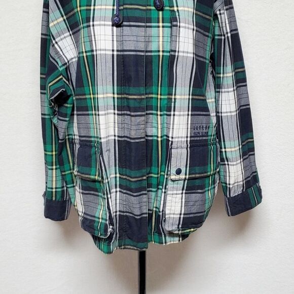 LAUREN Ralph Lauren Plaid Full-zip Drawstring Hooded Elastic Waistband Jacket M - Picture 5 of 16